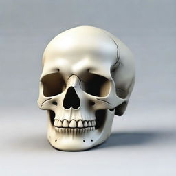 A skillfully crafted, eerie yet intriguing icon featuring a realistic human skull.