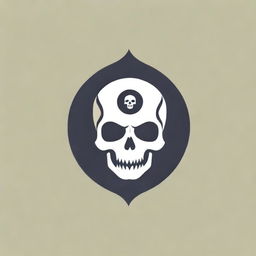 An icon inspired by the Prestige Skull from Call of Duty, displaying a grim skull emblem encapsulated by military elements.