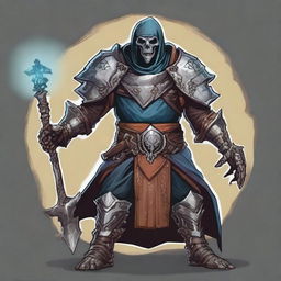 Create a detailed Dungeons & Dragons token featuring an undead revenant paladin of the Order of the Silver Dragon