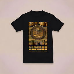 A t-shirt design featuring the text "banyak wacana kurang dana" as the main decorative element