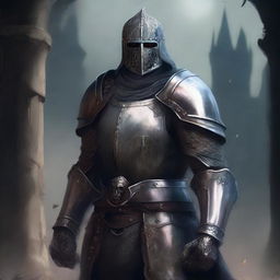 A detailed medieval portrait of an undead male human paladin