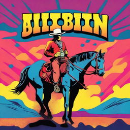 Create a vibrant book cover in a Western pop art style