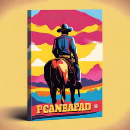 Create a vibrant book cover in a Western pop art style