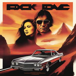 A dynamic and thrilling movie poster for a film titled 'ROCK THE ROAD'