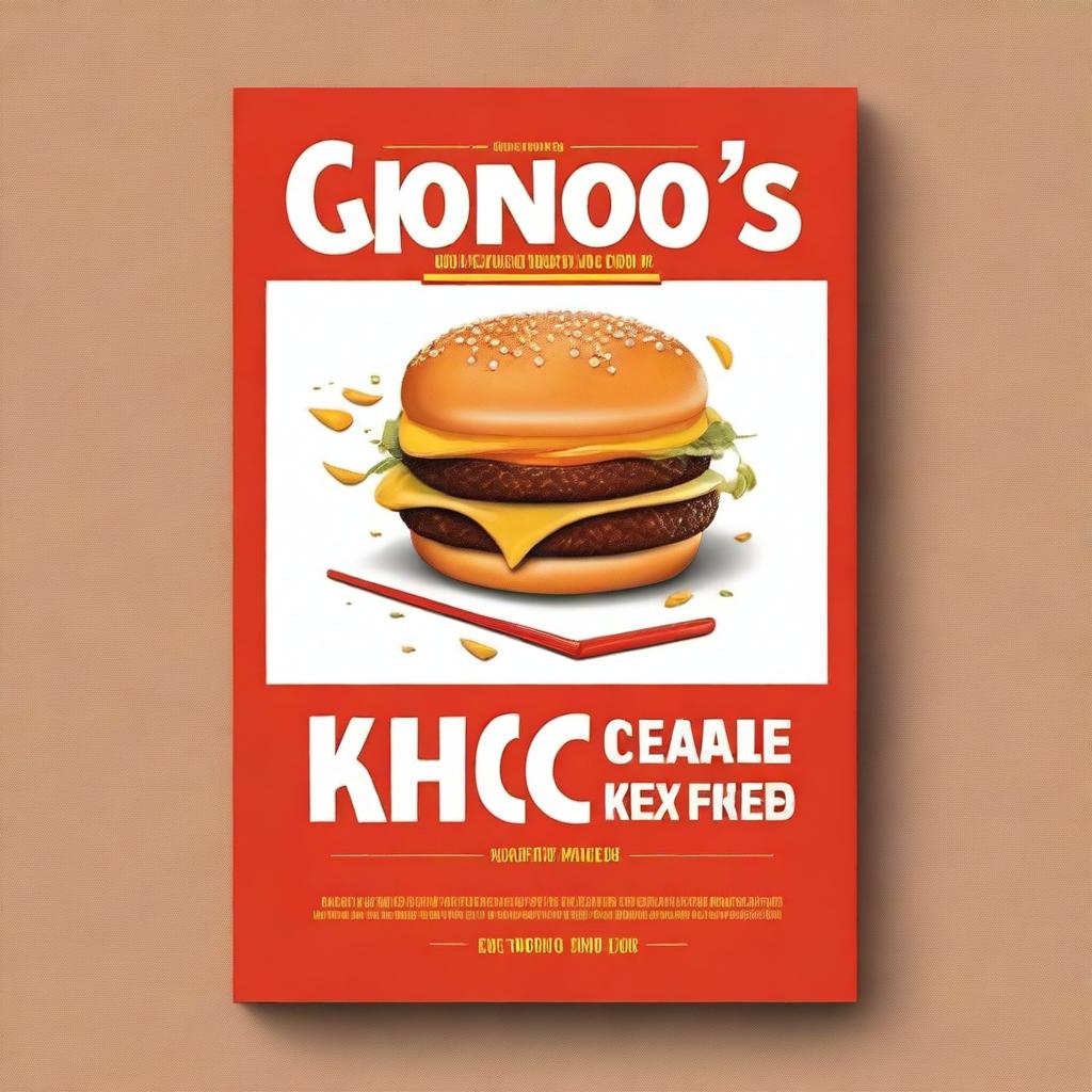 Design a book cover inspired by Ray Kroc's book 'Grinding it Out: The Making of McDonald's'