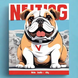 Create a vibrant and engaging poster for a Netflix film about bulldogs