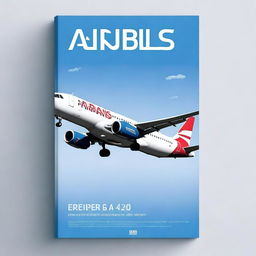 Create a book cover for an Airbus A320 with dimensions 477