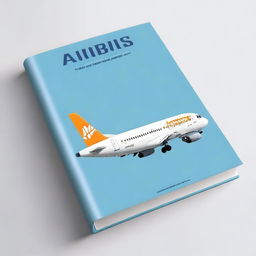 A book cover design for an Airbus A320 with dimensions 477