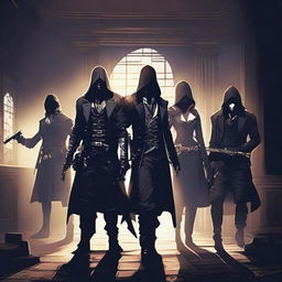 A group of skilled assassins gathered together in a secret club