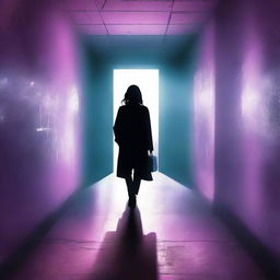 Create a suspenseful book cover with a clear, dimly lit background featuring a hospital corridor or abstract shadows