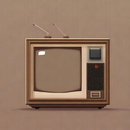 A detailed pixel art depiction of an old retro TV set