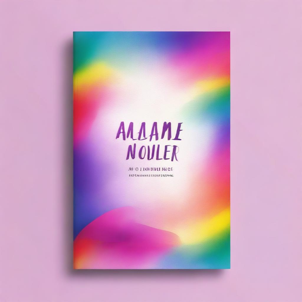 Create a poetry book cover featuring a vibrant rainbow color palette