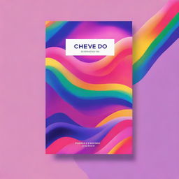 Create a poetry book cover featuring a vibrant rainbow color palette