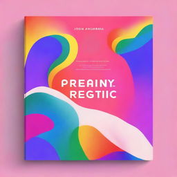 Create a poetry book cover featuring a vibrant rainbow color palette