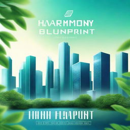 Create a book cover for a novel titled 'The Harmony Blueprint'