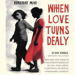 A dark red and black book cover with a bold, red title 'When Love Turns Deadly' at the top