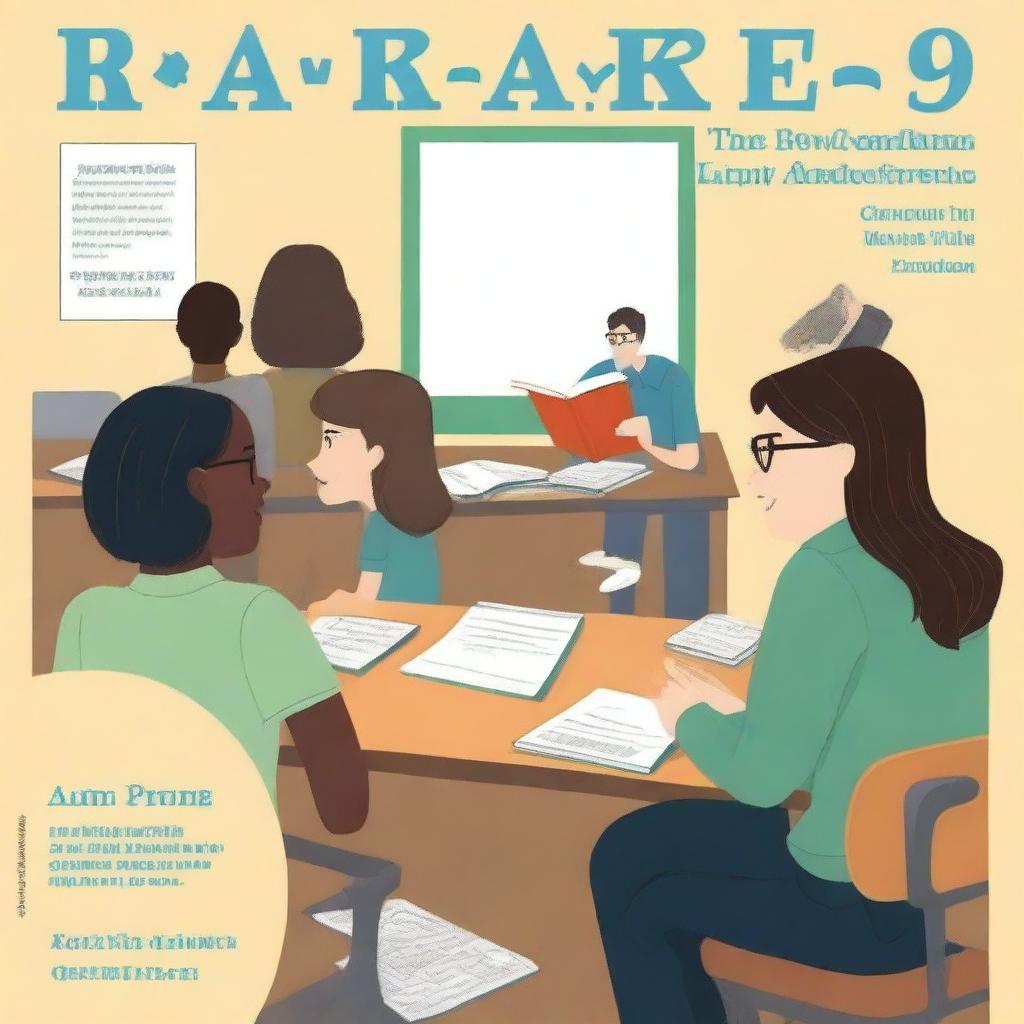 A book cover designed for 9th graders, depicting a classroom scene where a teacher asks a question to a student