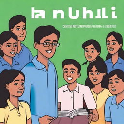 A book cover designed for 9th graders titled 'Rahul’s Teenage School Life