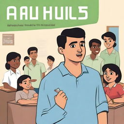 A book cover designed for 9th graders titled 'Rahul’s Teenage School Life