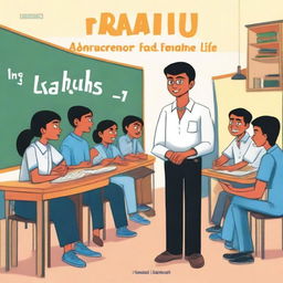 A book cover designed for 9th graders titled 'Rahul’s Teenage School Life