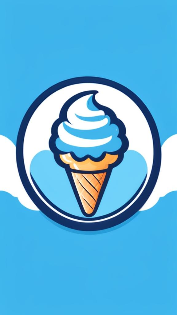 A vibrant logo featuring a stylized ice cream cone surrounded by a sky blue circular border. Inside the border are the words 'Sweet Treats on Wheels' in a darker blue, rounded font.