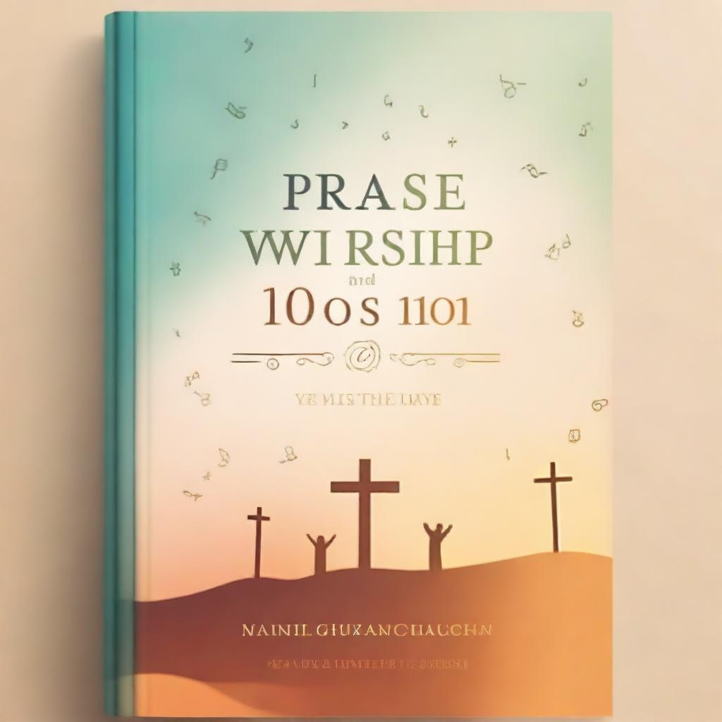 Create a book cover for a book entitled 'Praise and Worship 101' - a guide for worship leaders in church