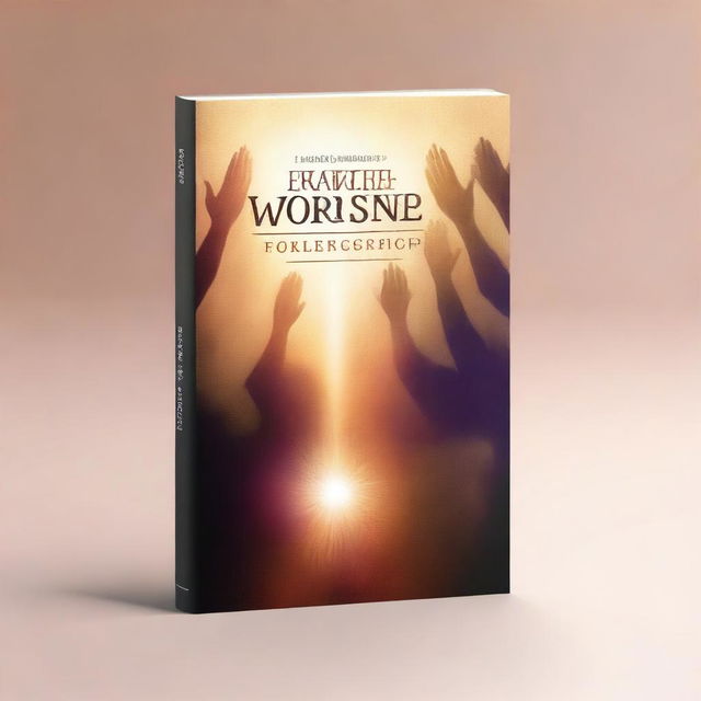 Create a beautiful and inspiring book cover for a book entitled 'Leading Praise and Worship in Church'