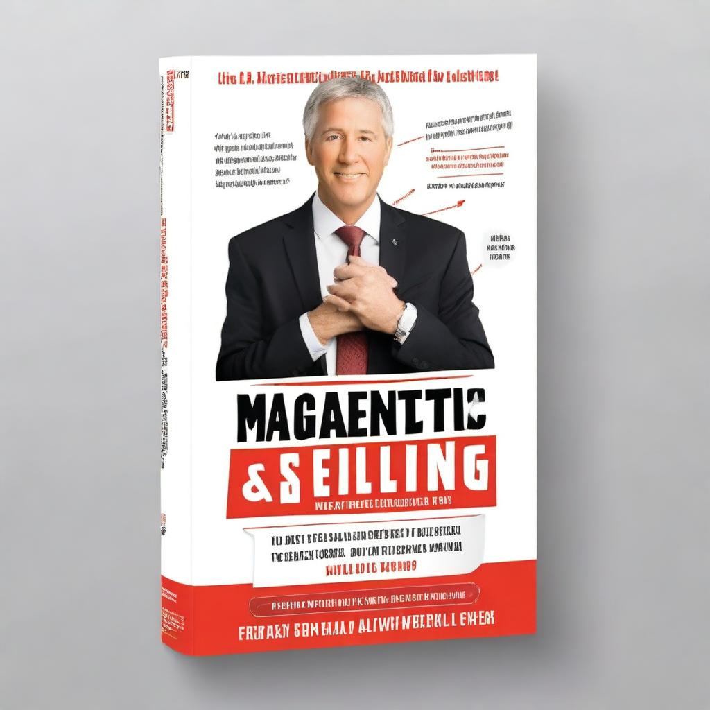 Create a book cover titled 'Magnetic Selling: Attract, Engage, and Close Deals Like a Pro