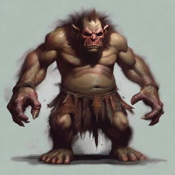 Create an image of a huge and ugly troll wielding a warhammer