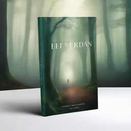 Create a captivating book cover with a mystical forest scene