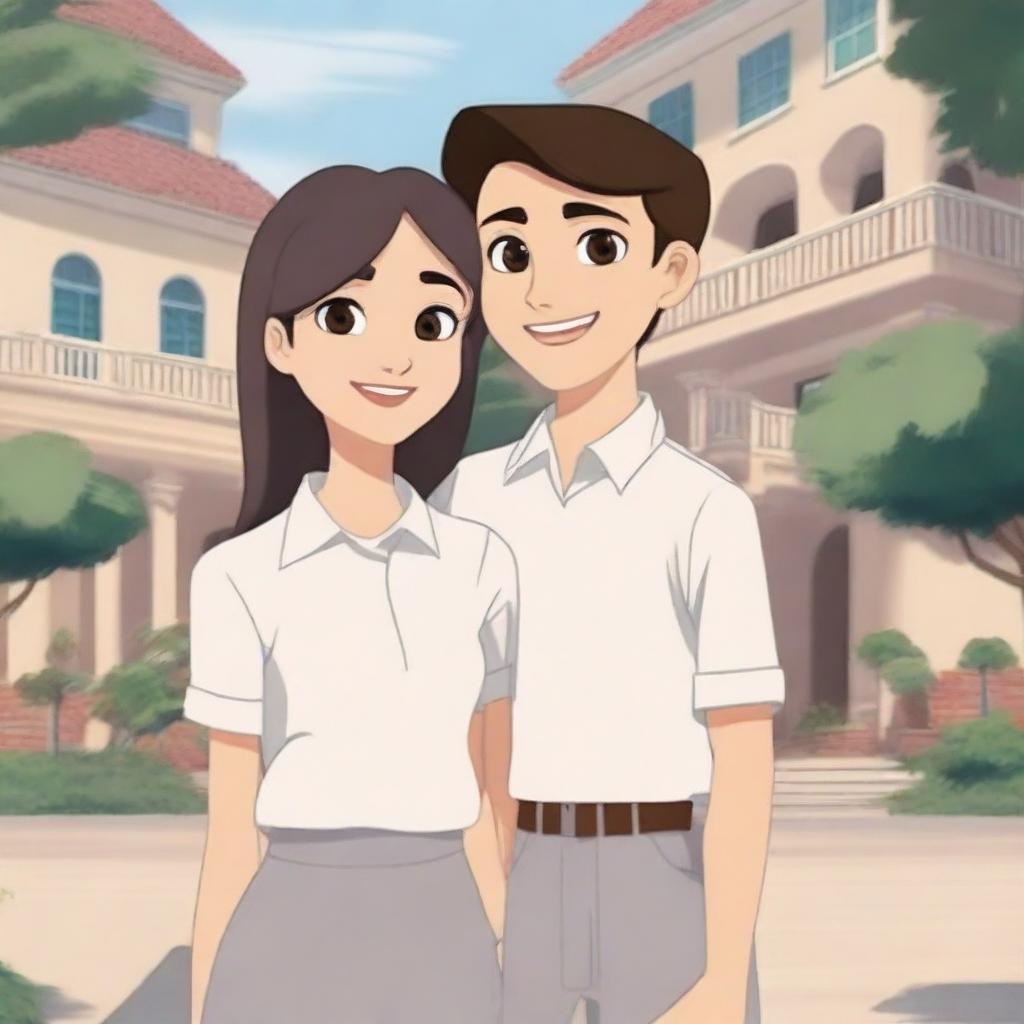 Create a 2D animated picture with the title 'Our Love In Medan'