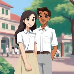 Create a 2D animated picture with the title 'Our Love In Medan'