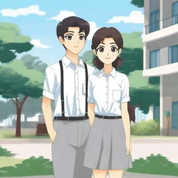 Create a 2D animated picture with the title 'Our Love In Medan', resembling the cover of a teenage novel