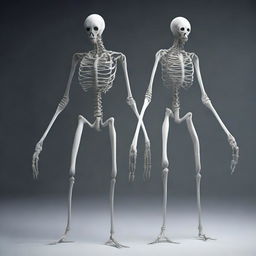 Create an image of a white monster that walks like a spider but is formed by two human torsos with a long neck