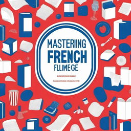 Design a book cover for a French language guide titled 'Mastering French: The Essential Guide to Learning French Language