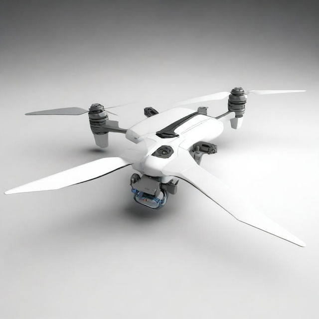 A high-tech tiltrotor quadcopter named 'Tilt-X' designed for a scientific journal cover