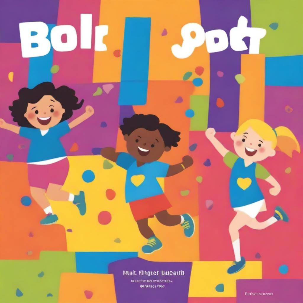 A colorful and engaging book cover for a children's exercise book