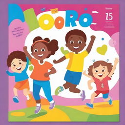 A colorful and engaging book cover for a children's exercise book