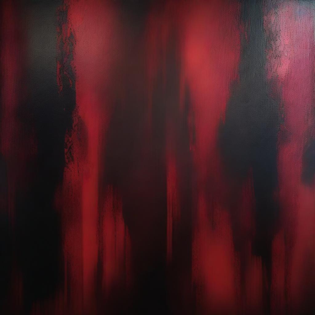 A background filled with shades of deep, bloody red, creating a dark and intense atmosphere