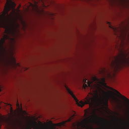 A dark and intense bloody red background inspired by the anime Hellsing