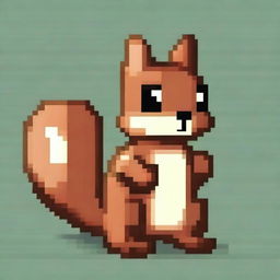 Create an image of a pixelated squirrel