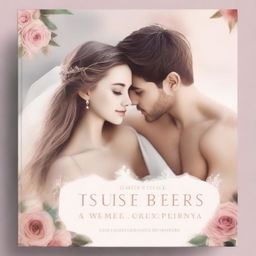 Create a book cover titled 'Sensual Whispers' that features a dreamy and romantic theme