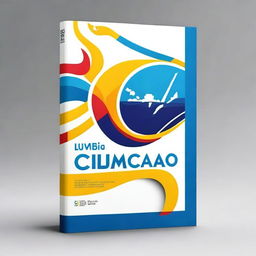 Create a book cover titled 'Comunicação Olímpica'