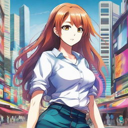 Create an image of a female manga character