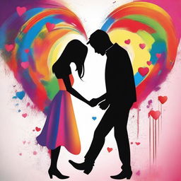 Create a beautiful artwork that expresses the theme of finding love