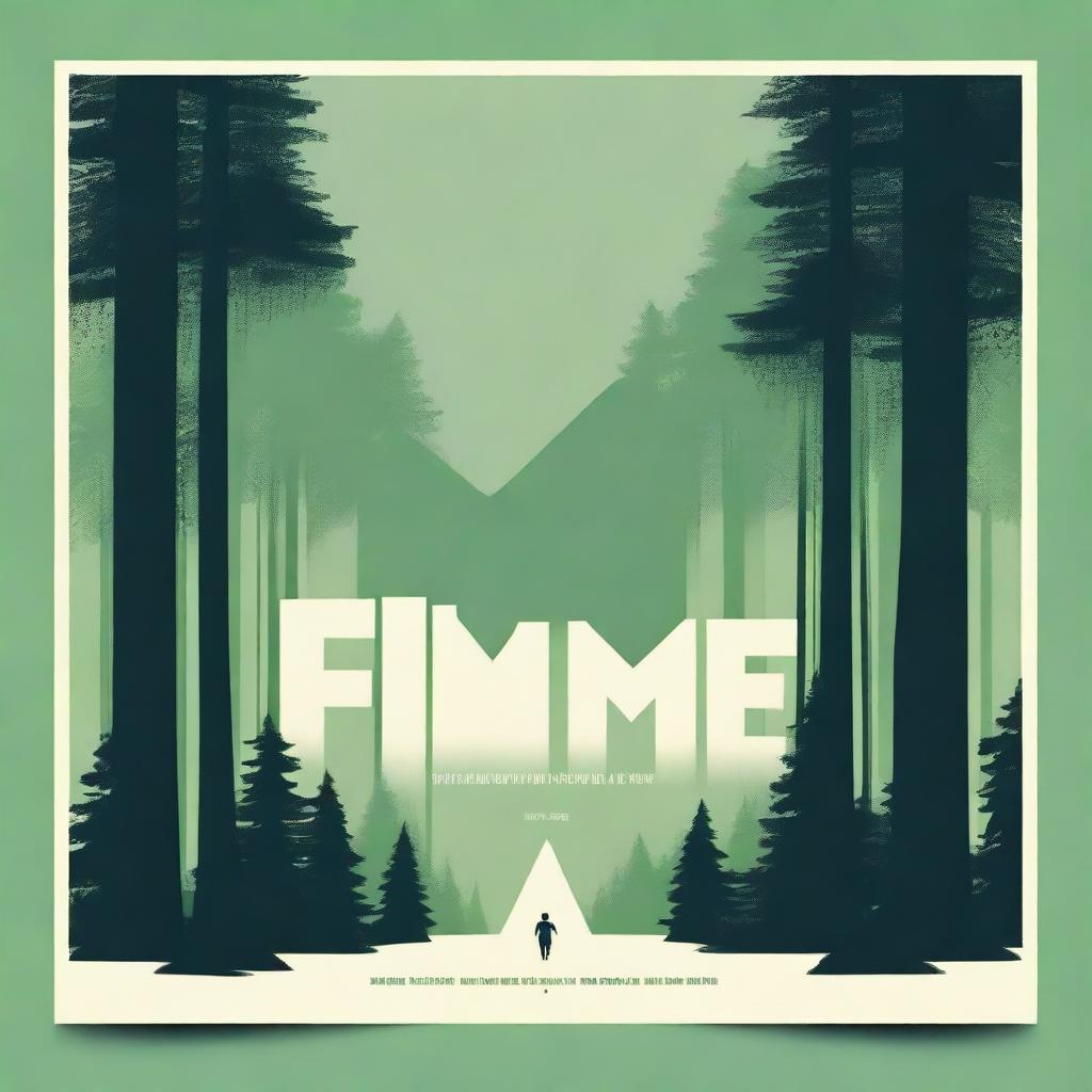 Create a poster in the Swiss design style for the movie 'Forest Gamp'