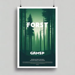 Create a poster in the Swiss design style for the movie 'Forest Gamp'