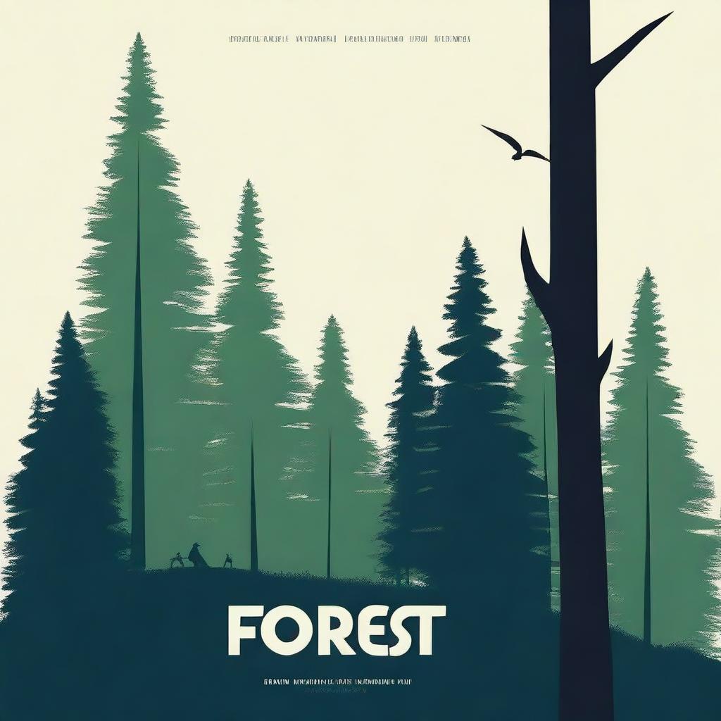 Create a poster in the Swiss design style for the movie 'Forest Gamp'