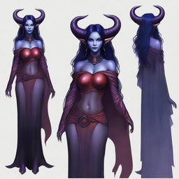 Create an image of a young female tiefling sorceress named Nyxia