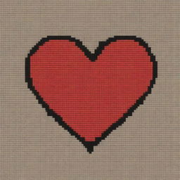 A simple and plain heart design on a 70 by 70 pixel grid